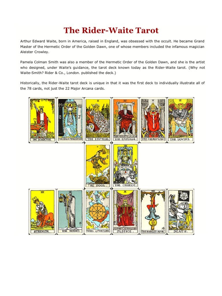Tarot the Rider Waite