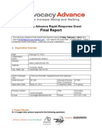 Rapid Response Grant Final Report Form - LivableStreets Alliance - Feb2013