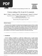 Friction Welding of St-A1 and A1-Cu Materials