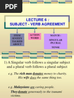 Lecture 6 Subject Verb Agreement Gwyn