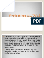 Project Log 11/7/13