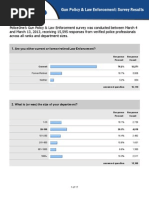 Gun Policy & LawEnforcement Survey Results 2013