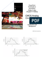 Cmos Analog Circuit Design: Powerpoint Overheads To Accompany