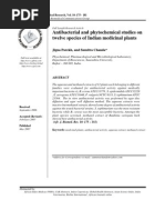 Antibacterial and Phytochemical Studies On