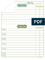 Chores Home Management Binder Editable