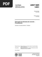 NBR 14931 - Execucao de Estruturas de Concreto - Procedimentos