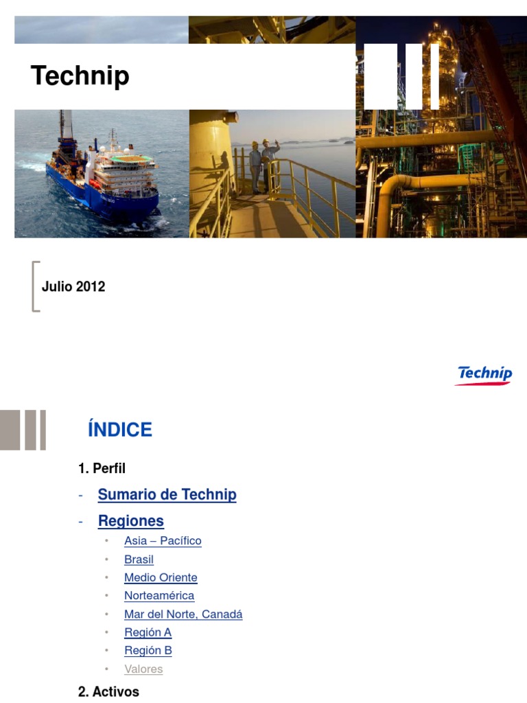 Technip Slide Library FINAL JUL12 | PDF | Tecnología