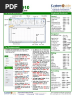 Microsoft Excel 2016 Quick Reference Card - 2016 CustomGuide | PDF ...
