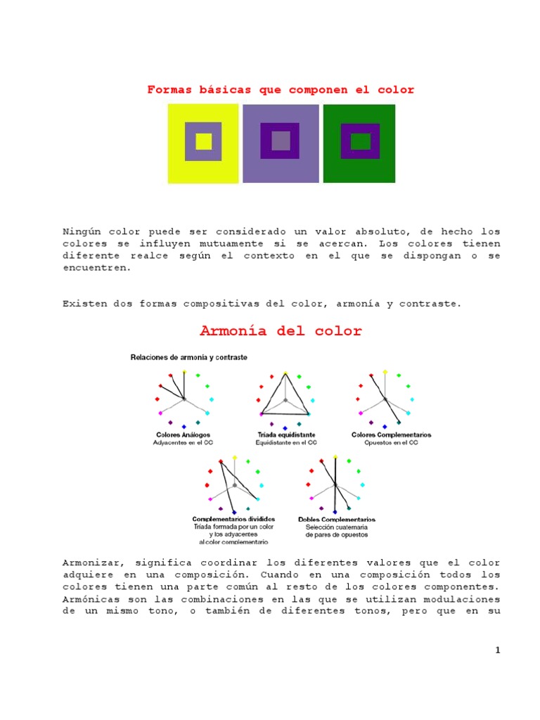Grupo 2 Formas Básicas Que Componen El Color | PDF | Color | Modelo de ...