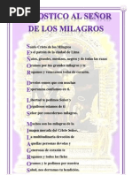 Acrostico Al Senor De Los Milagros