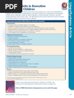 Identify Deficits in Executive Functions in Children