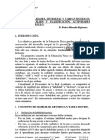 Habilidades Destrezas y Tareas Motrices Concepto An Lisis y Clasificaci N Actividades para Su Desarrollo PDF