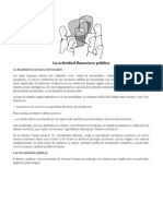 La actividad financiera pública y las necesidades colectivas