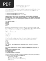 Midterm Test of Reading 5