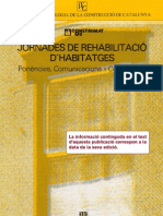 Jornades de Rehabilitació D'habitatges. Ponències, Comunicacions I Conclusions - ITeC - 1983