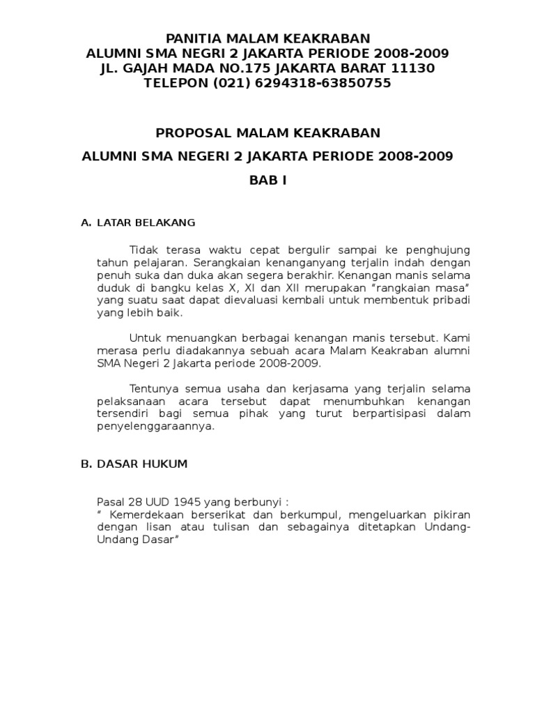 Proposal Malam Keakraban PDF