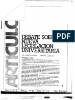 Debate Sobre Nueva Legislación Universitaria