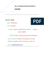 Resumen de la fabricación de proyecto