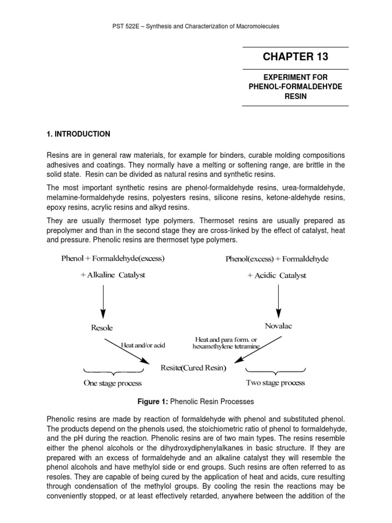 CH 13 Phenolic Resin | PDF | Science & Mathematics