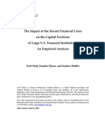 The Impact of the Recent Financial Crisis on the Capital Positions of Large U.S. Financial Institutions