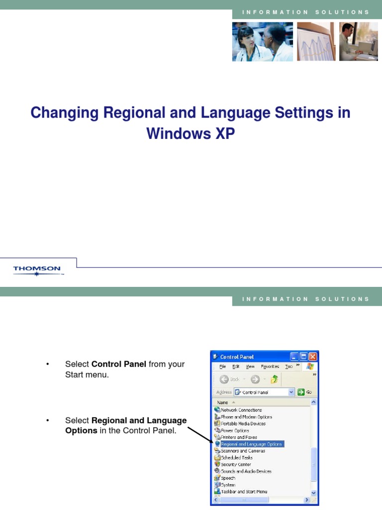 Change Language Settings in Windows XP | PDF