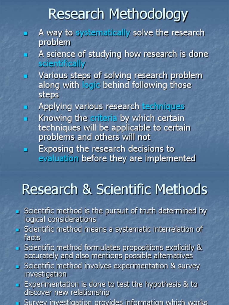 Research Methodology Overview | PDF | Sampling (Statistics) | Experiment