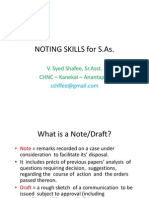 Noting Skills for S.a's