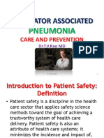 Ventilator Associated Infections VENTILATOR ASSOCIATED PNEUMONIA - CARE AND PREVENTION