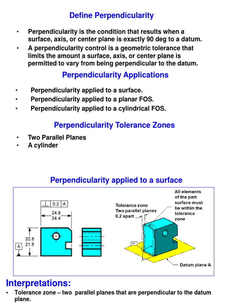 05 Orientation Tolerances Cartesian Coordinate System Plane Geometry