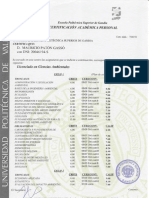 Certificado Oficial Notas Licenciado Ciencias Ambientales