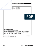 Data Sheet: PDTC114E Series