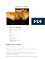 Empanada Argentina o Criolla