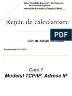 Reţele de Calculatoare: Lect. Dr. Adrian Runceanu