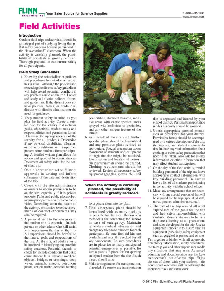 Fieldactivities | PDF | Safety | Emergency Management