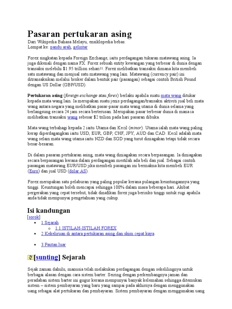 Pasaran Pertukaran Asing  PDF