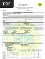 Tax Declaration Form - 1