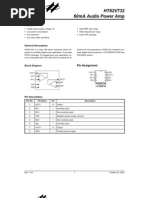 HT82V732 60ma Audio Power Amp: Features