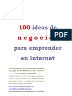 100 Ideas de Negocios Para Emprender en Internet