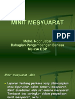 Format Menulis Minit