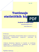 Testiranje Statistickih Hipoteza