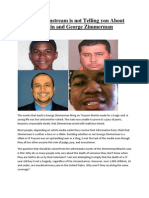 What the Mainstream is Not Telling You About Trayvon Martin and George Zimmerman