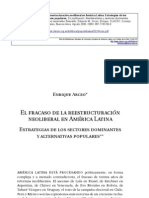 .Arceo El Fracaso de La Reestructuración Neoliberal en A. L.