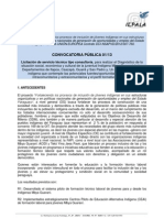 TDR Consultoría 01-2013 Diagnóstico y estudio de interés vocacional indígena Mbya Guaraní.