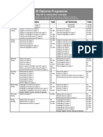 May 2013 Examination Schedule