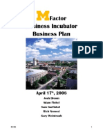 Factor Business Incubator Business Plan: April 17, 2008