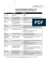 DDRA Review and Revision Meeting Calendar, Updated 6.03.09