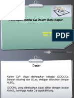 Aplikasi Permanganat (Kadar CA Pd Batu Kapur)