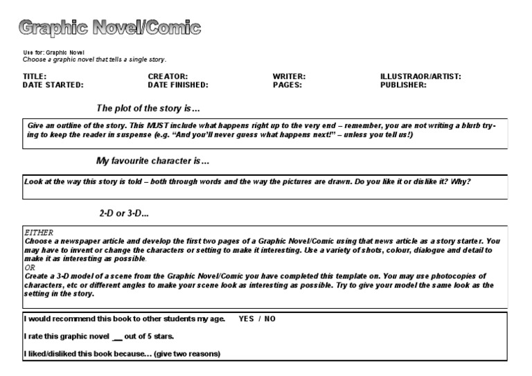 Graphic Novel Project Template | PDF