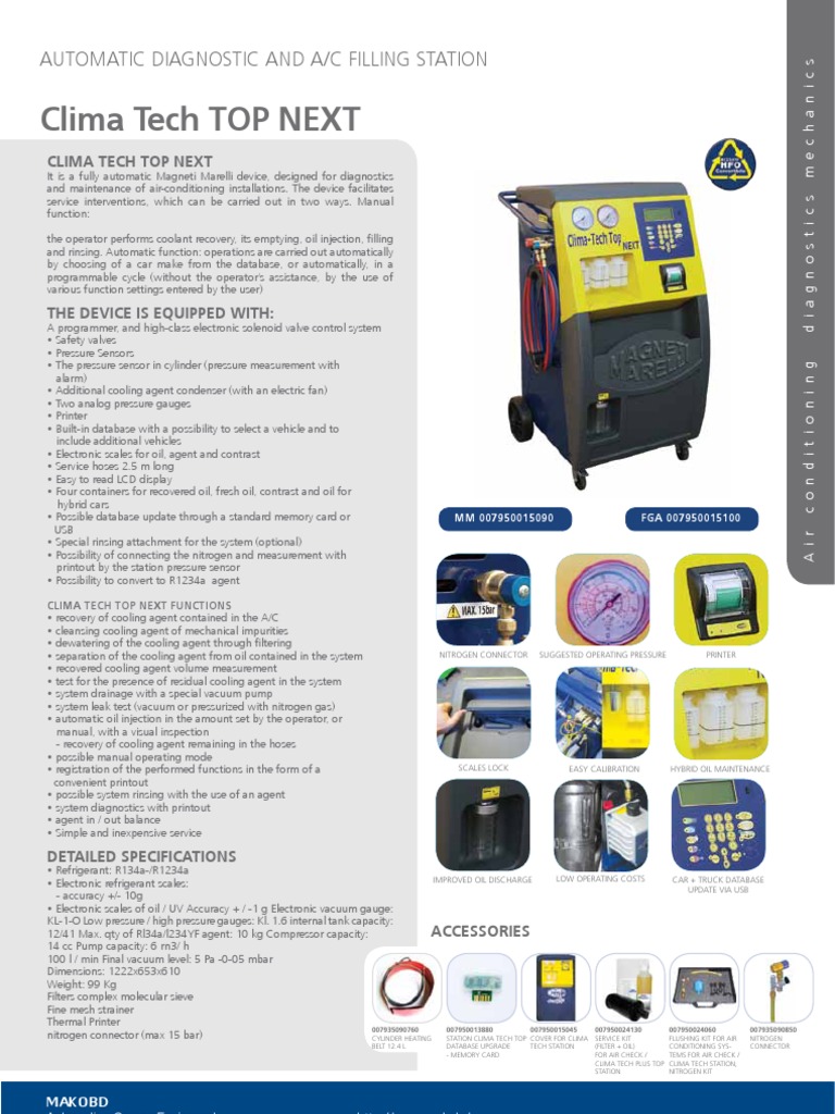 Clima Tech Top Next A/C Diagnostic Device | PDF | Air Conditioning ...