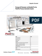 Promass 83 Flowmeter via EtherNetIP to the PlantPAx Process Automation System